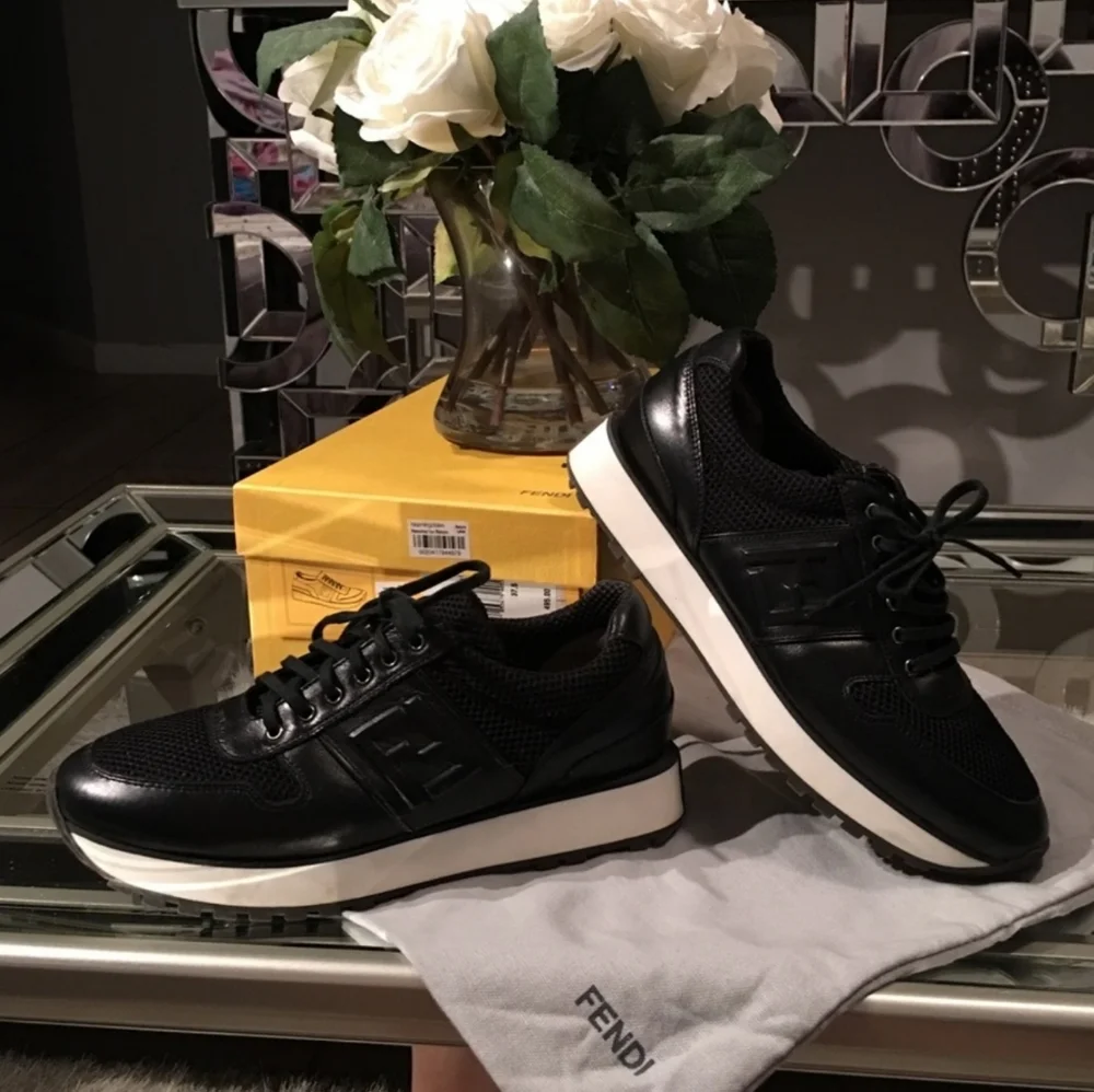 FENDI leather sneakers - Picture 3 of 9